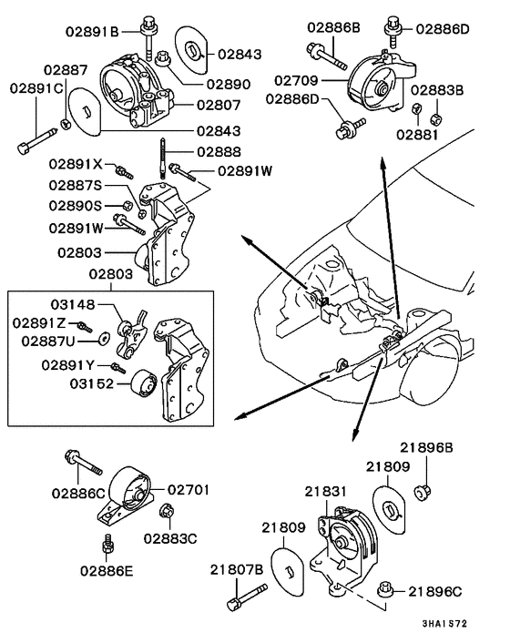 Engine mounting & support