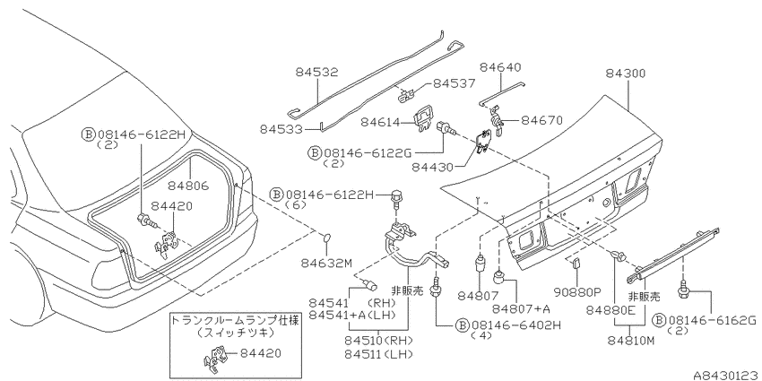 Trunk lid & fitting