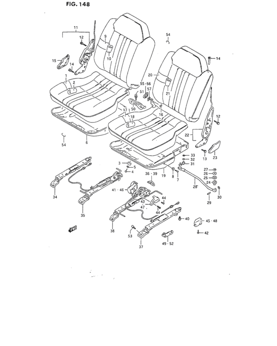 Rear Seat For - Suzuki Sidekick Se416 