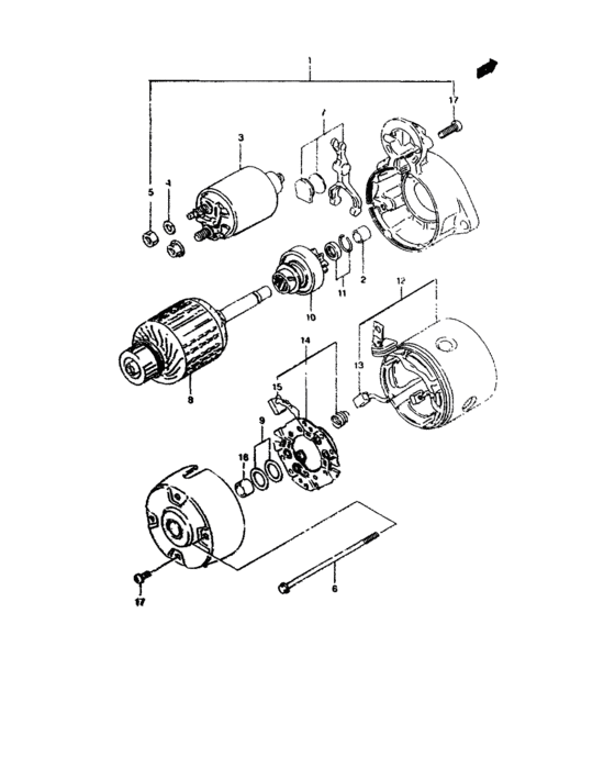 A starting motor