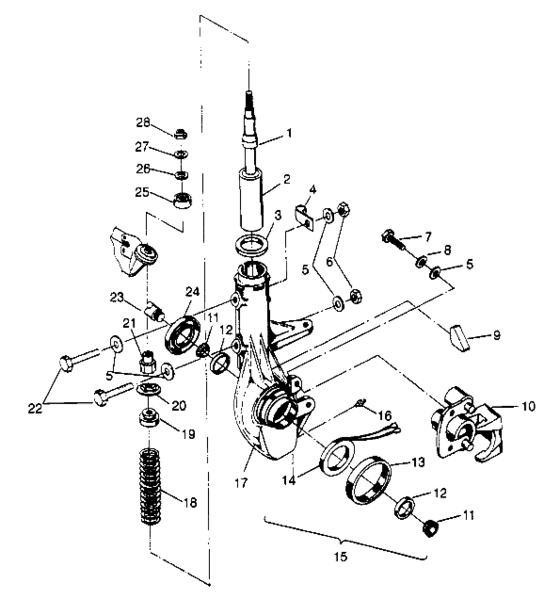 Front strut assembly