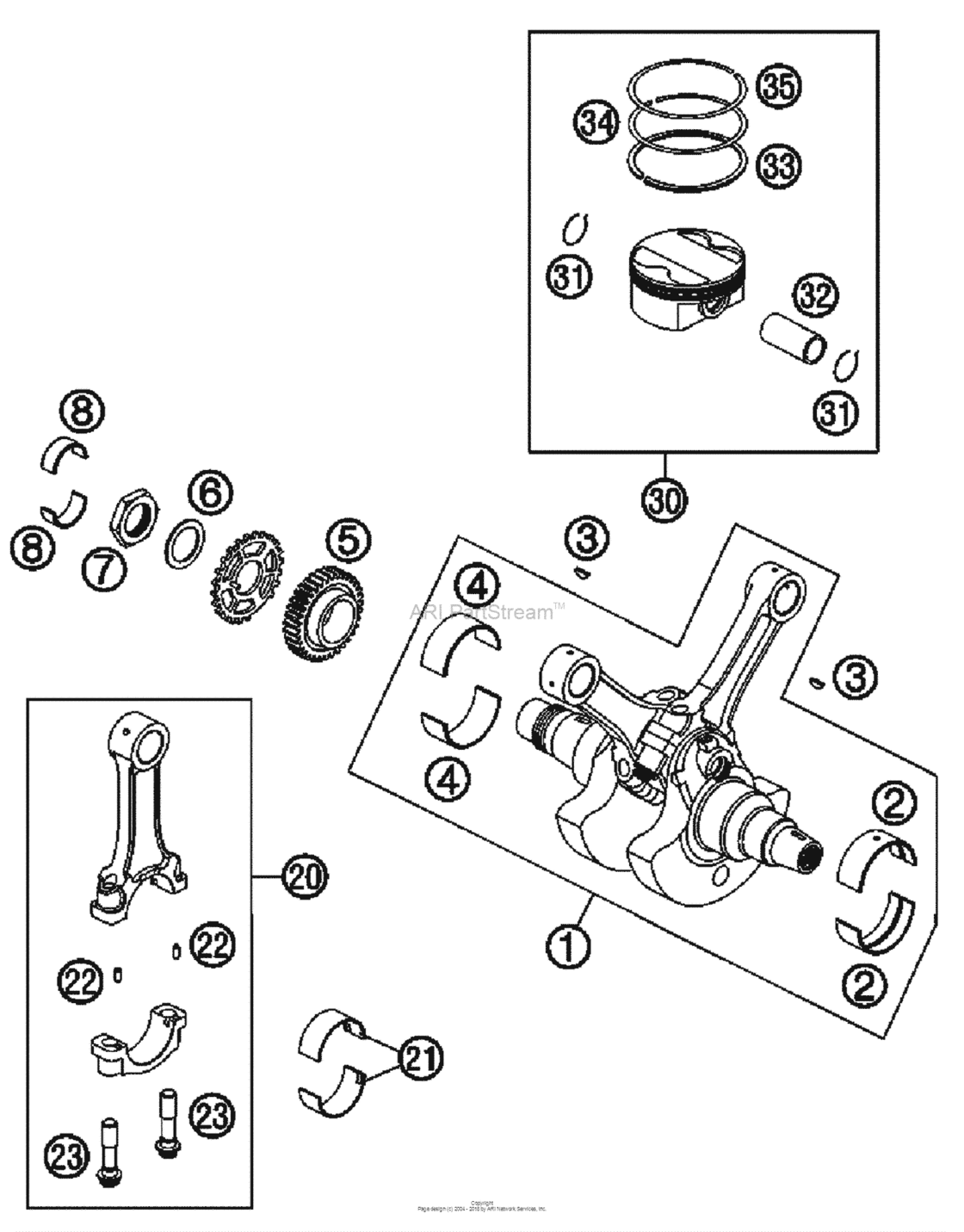 Crankshaft, Piston