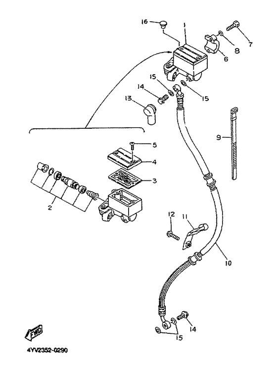 Front master cylinder