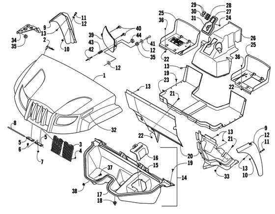 Front body panel assembly