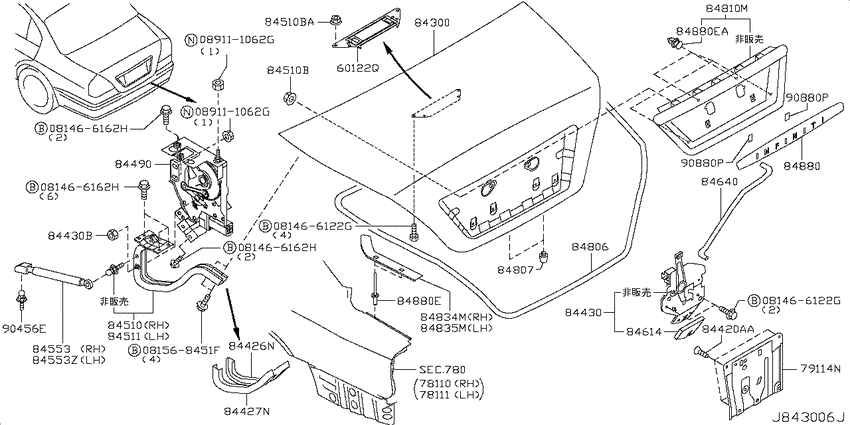 Trunk lid & fitting