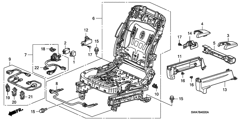 Front seat components