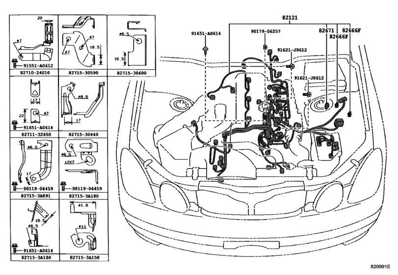 Wiring & Clamp for 1997 - 2005 Toyota ARISTO JZS161 | Japan sales ...