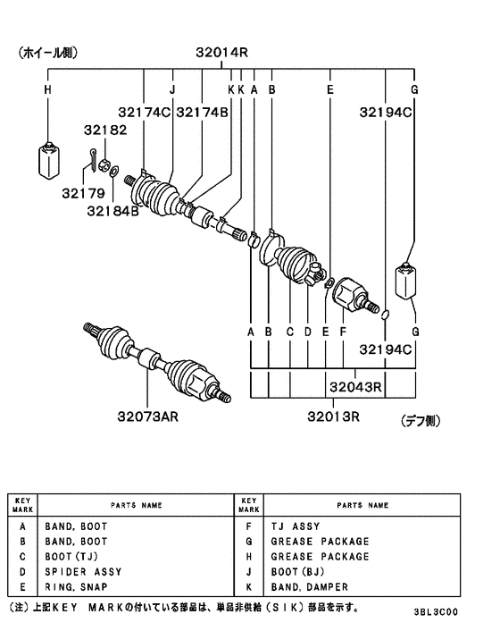 Front axle drive shaft