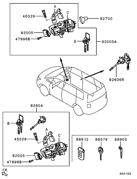 Lock cylinder & key