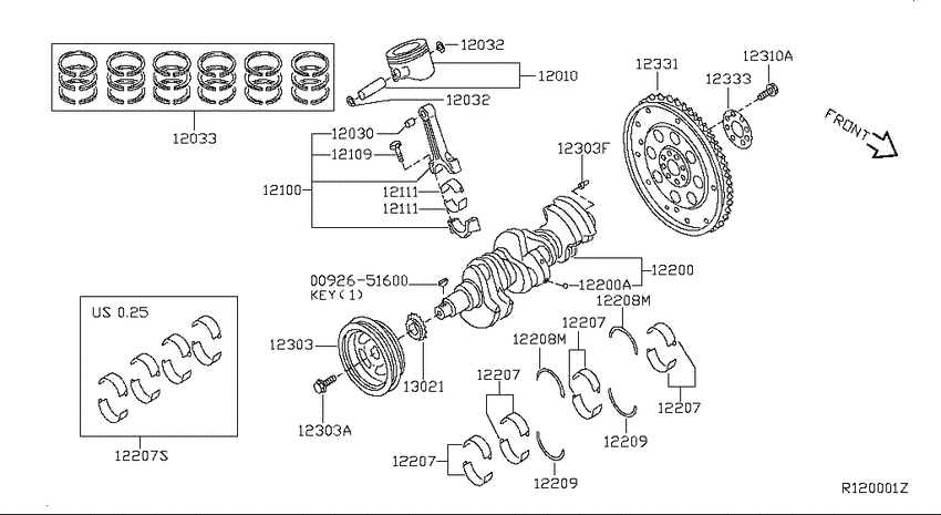 Piston,crankshaft & flywheel