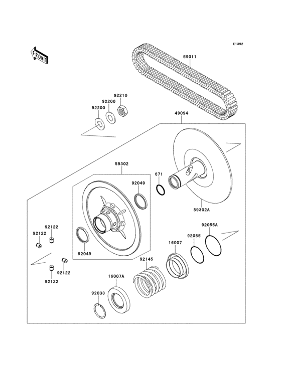Driven converter/drive belt