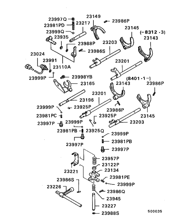 M/t gearshift control