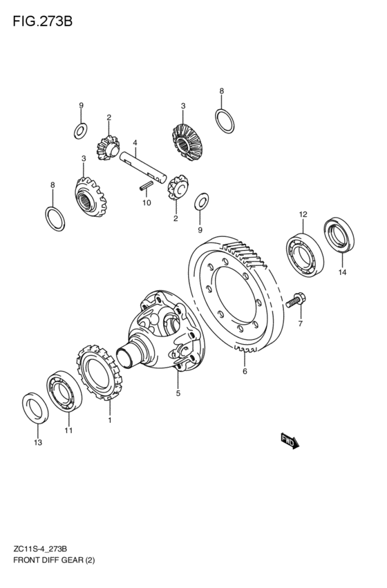 フロントデファレンシャルギヤ