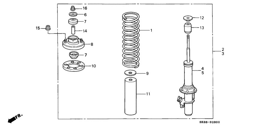 Front shock absorber