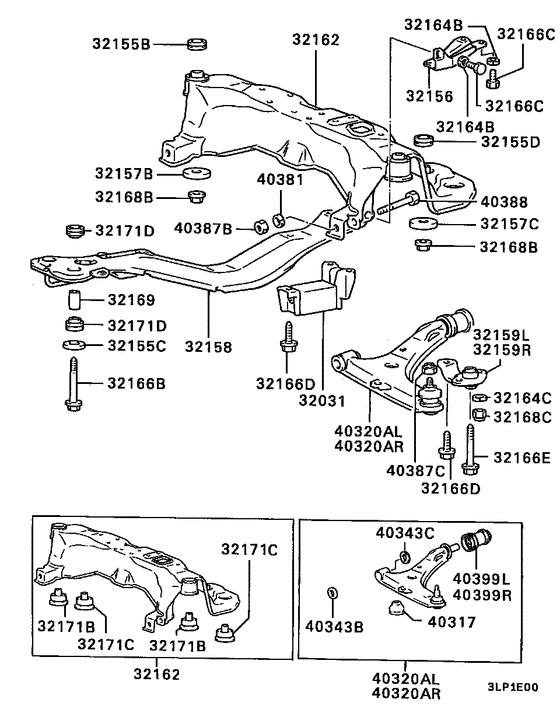 Front susp arm & member