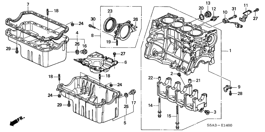 Cylinder block/oil pan