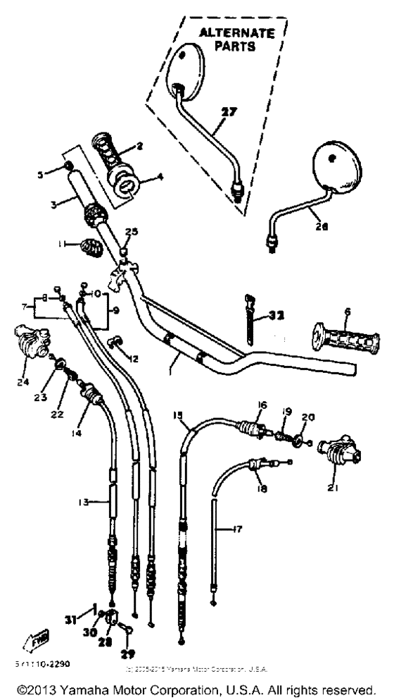 Handlebar cable