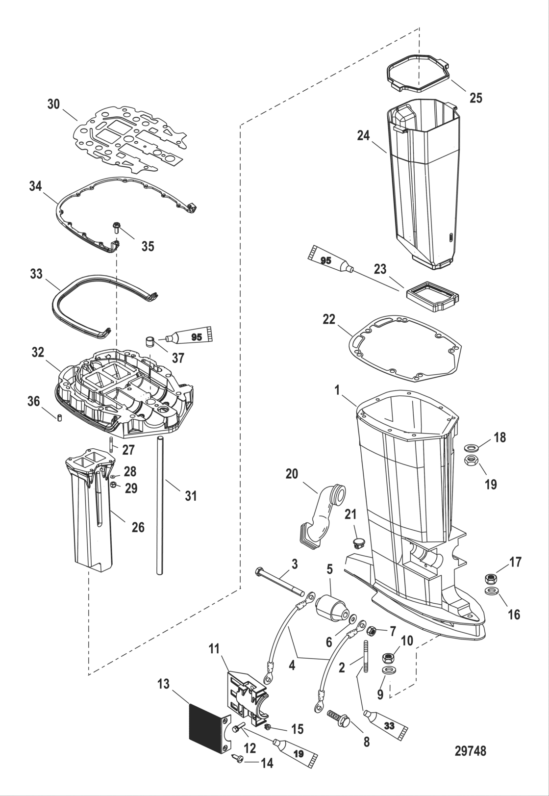 Driveshaft Housing And Exhaust Tube