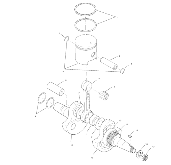 Piston and crankshaft