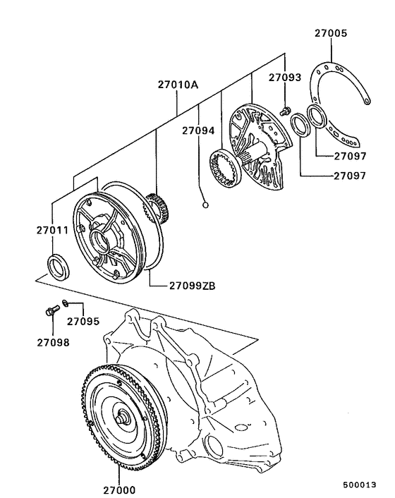 A/t tor-con & oil pump
