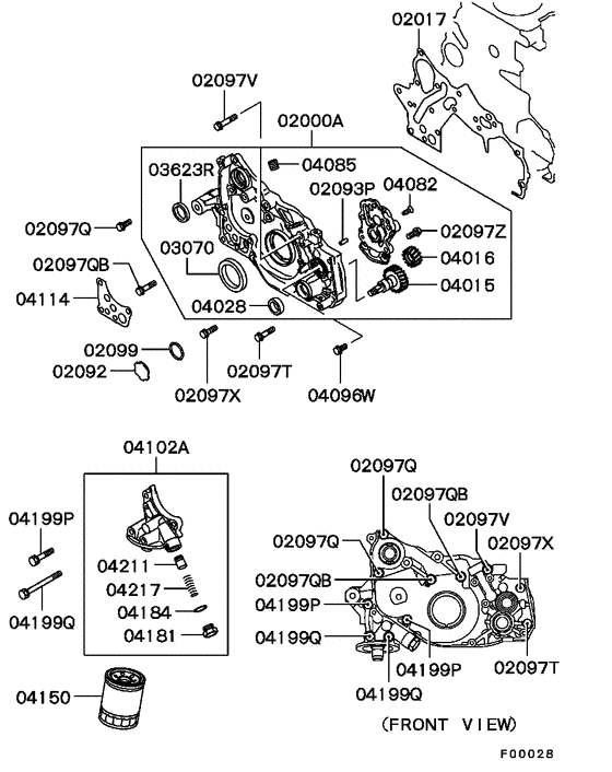 Oil pump & oil filter