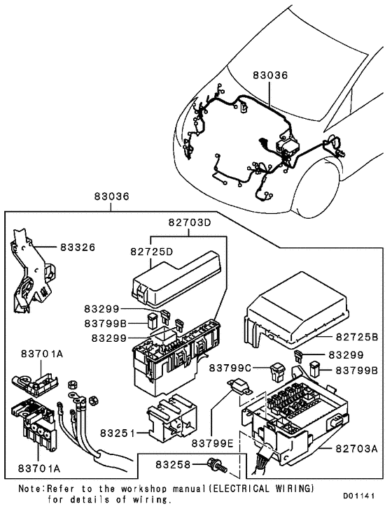Wiring & attaching parts