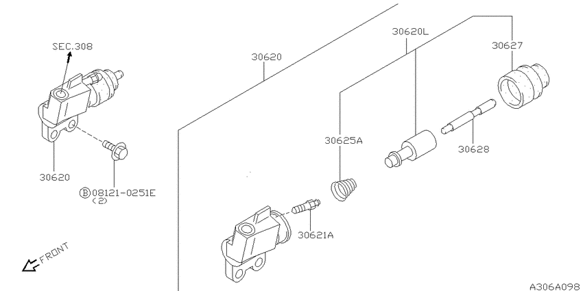 Clutch operating cylinder