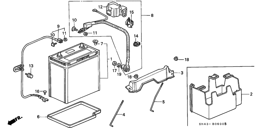 Battery/battery cable