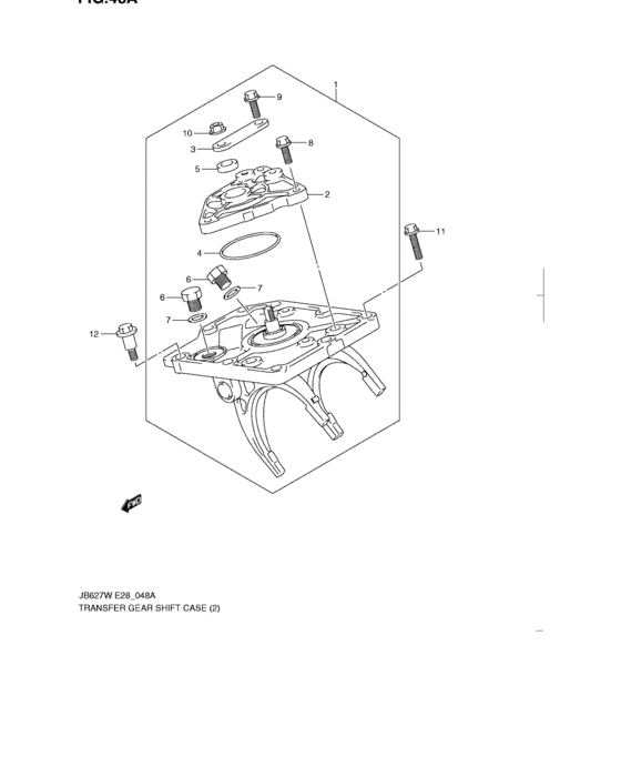 Transfer gear shift case