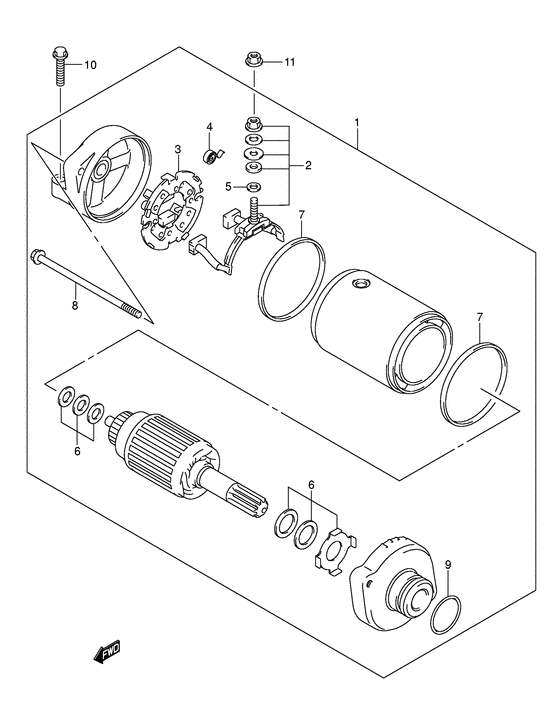 Starting motor