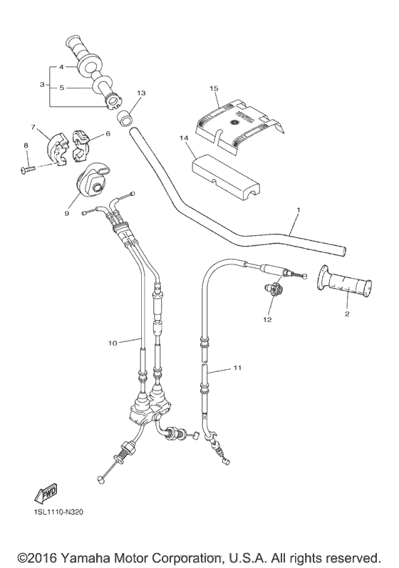 Steering handle & cable