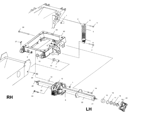 Swing arm/rear shock