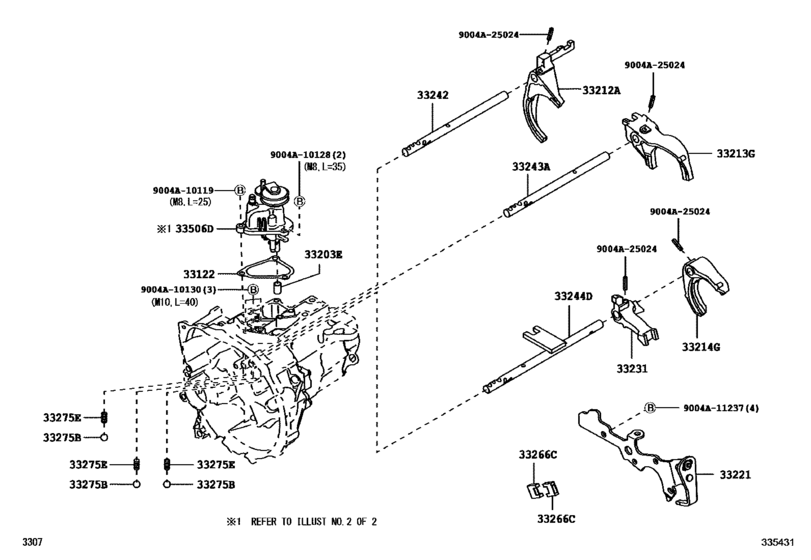 Gear Shift Fork & Lever Shaft (Mtm)