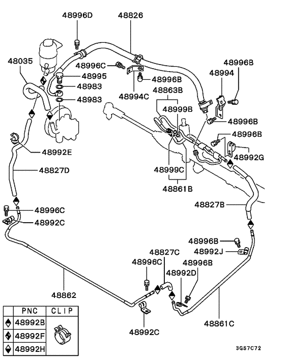 Power steering oil line