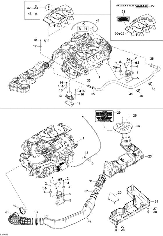 01- engine and air intake silencer