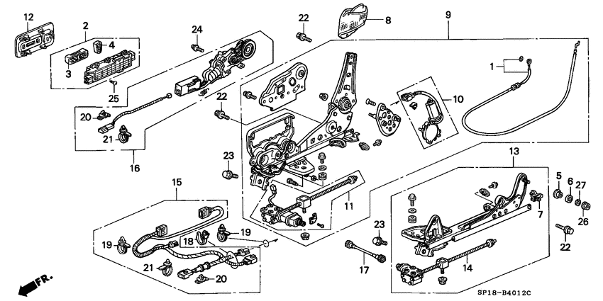 Front seat components