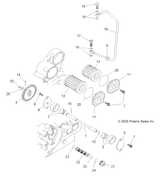 Engine, oil system and oil pump