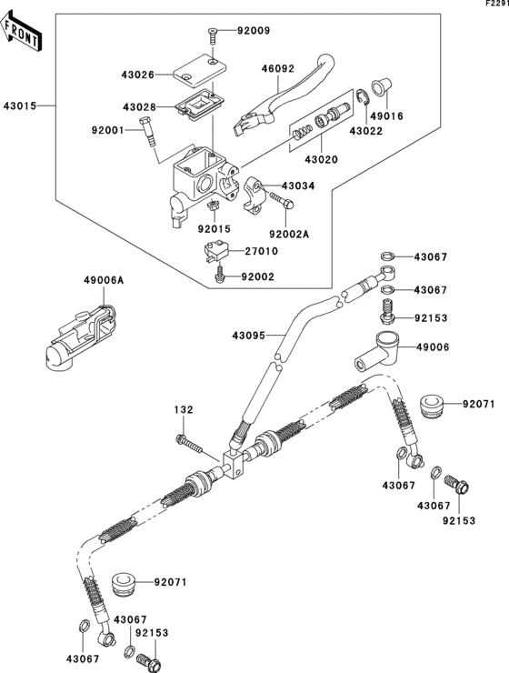Front master cylinder