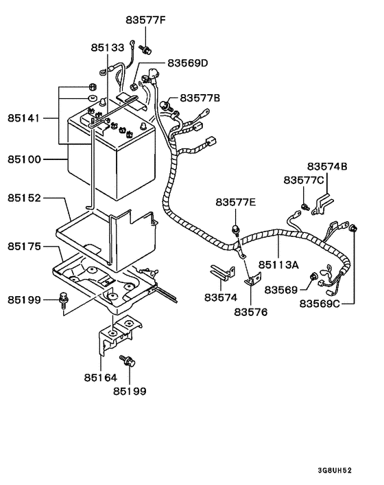 Battery cable & bracket