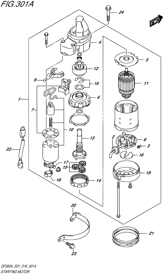 Starting motor