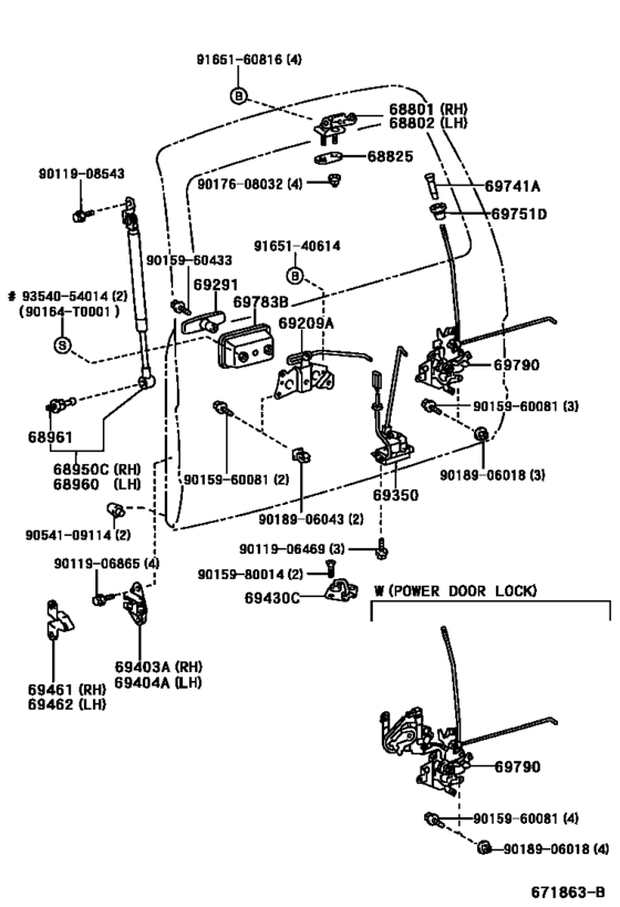 Back Door Lock & Hinge