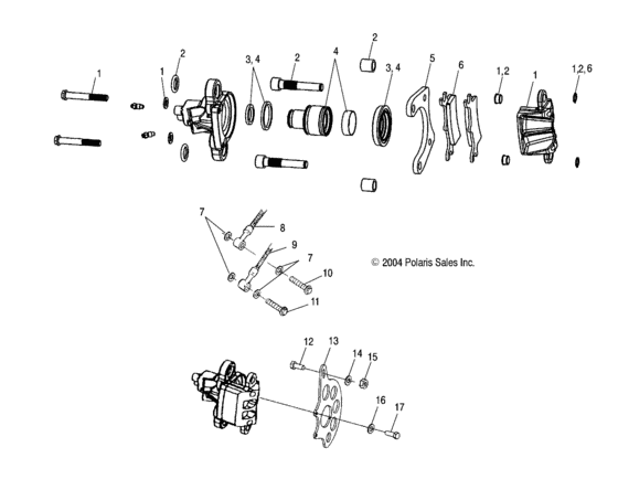 Rear caliper mounting