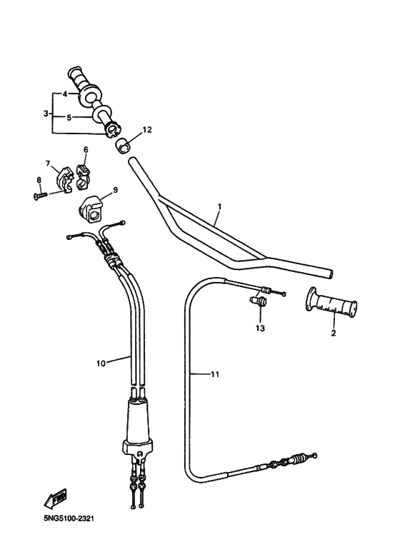Steering handle & cable
