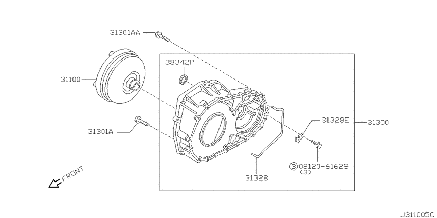 Torque converter,housing & case