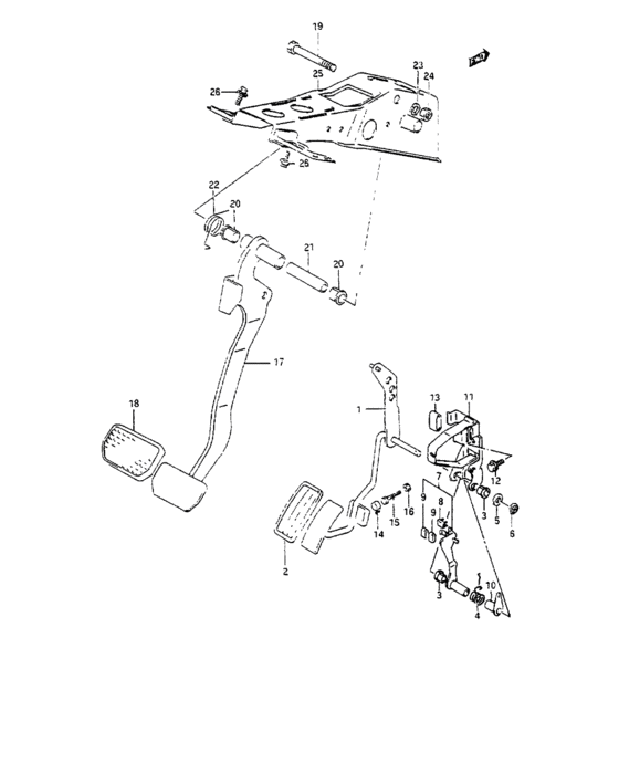 Pedal and pedal bracket
