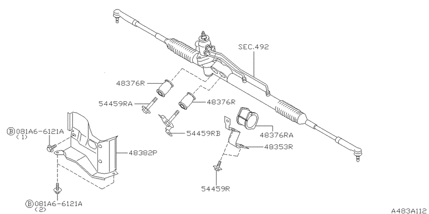 Steering gear mounting