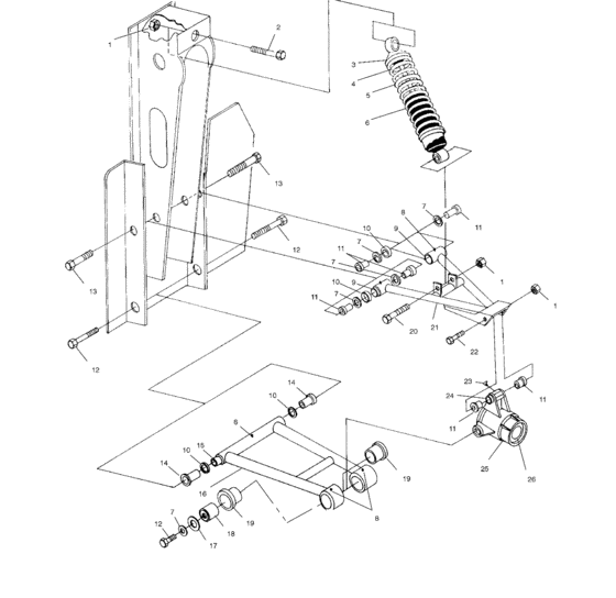 Middle shock mounting