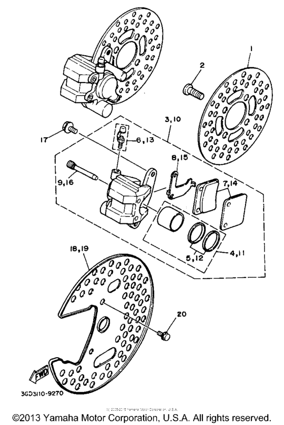 Front brake caliper