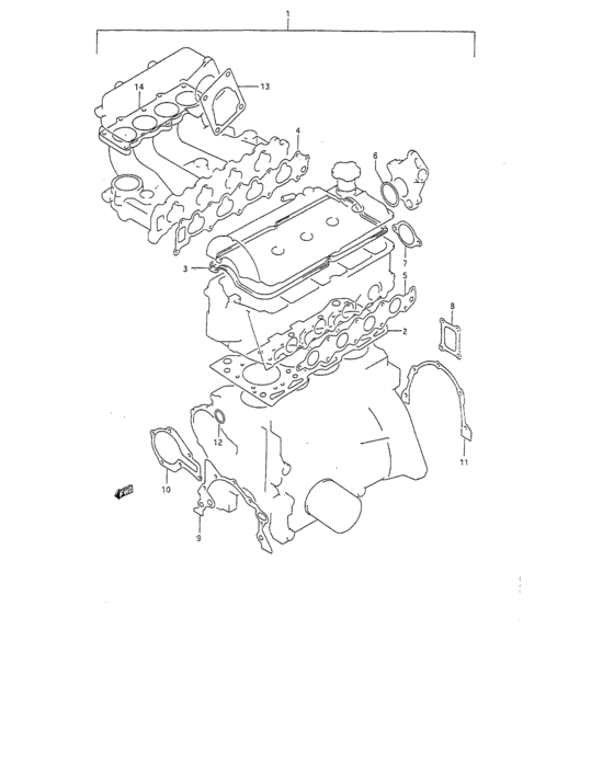 Engine gasket set