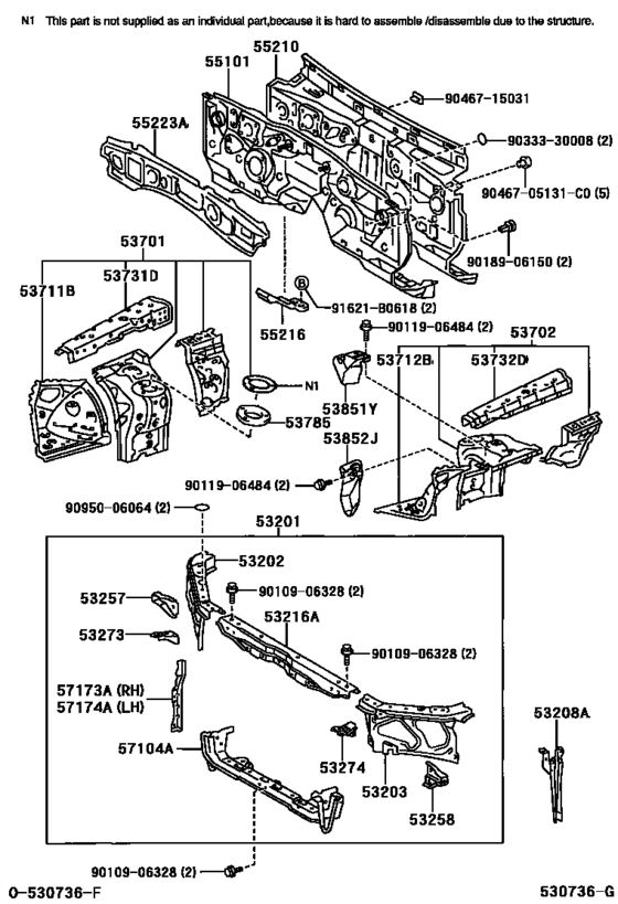 Front Fender Apron & Dash Panel